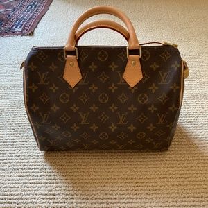 Louis Vuitton Brown Monogram Coated Canvas Speedy 30 Satchel
